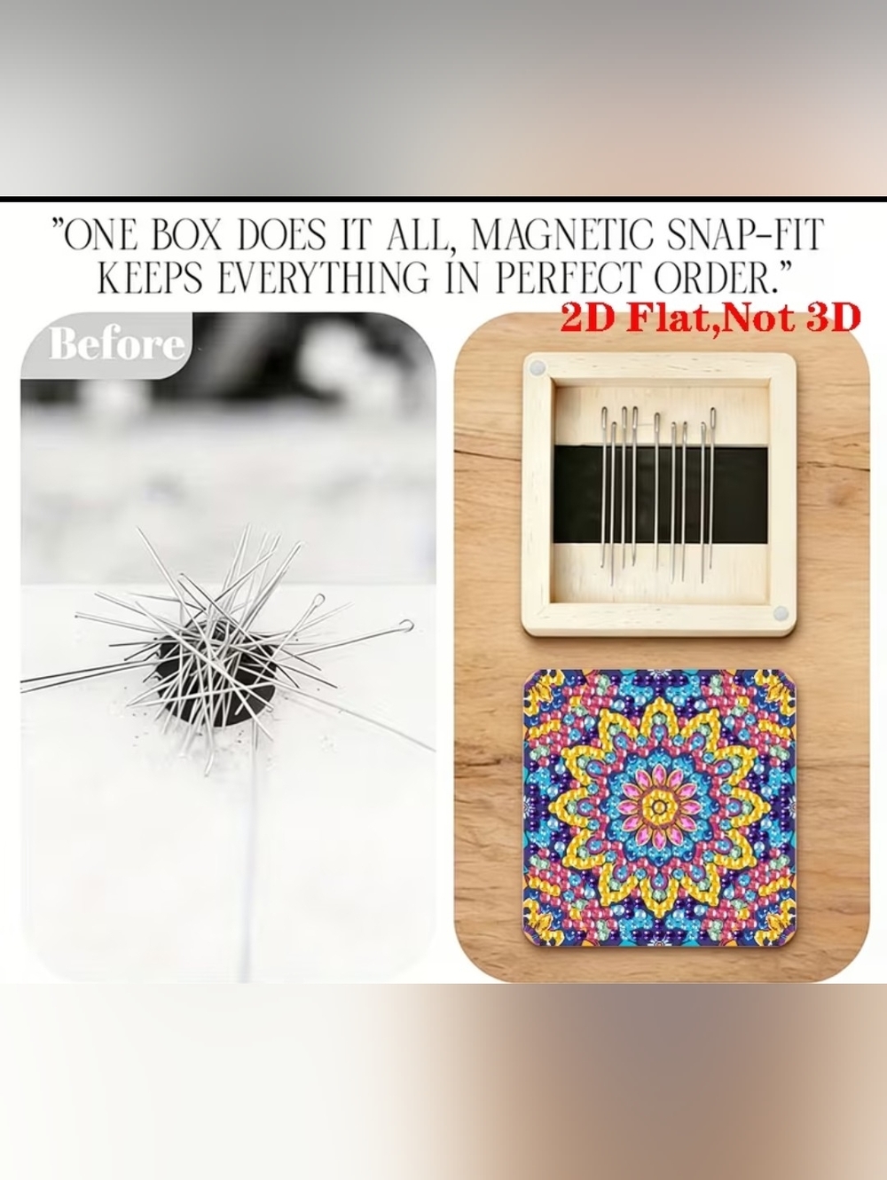 💎🌸💎 Mother’s Day Gift Idea – Handmade Diamond Painting Needle & Thread Box
